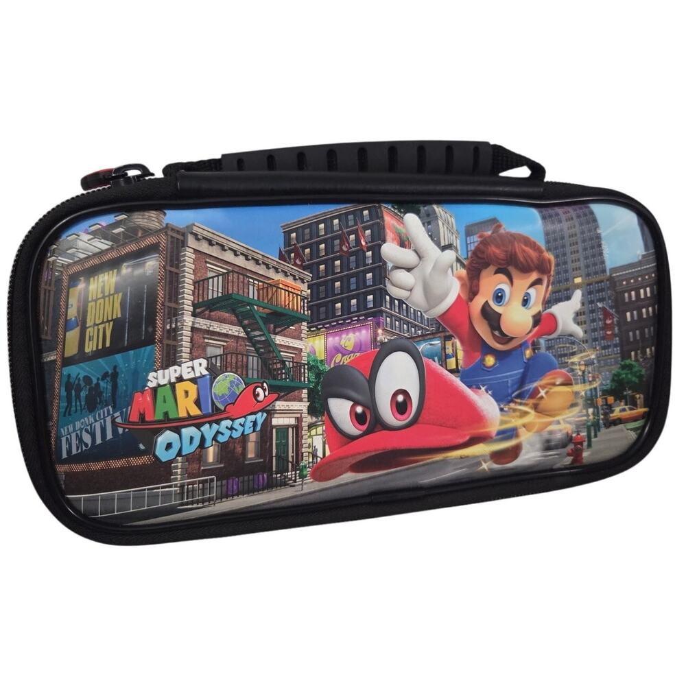 Super Mario Odyssey Nintendo Switch Case Carrying Zip close Video Game